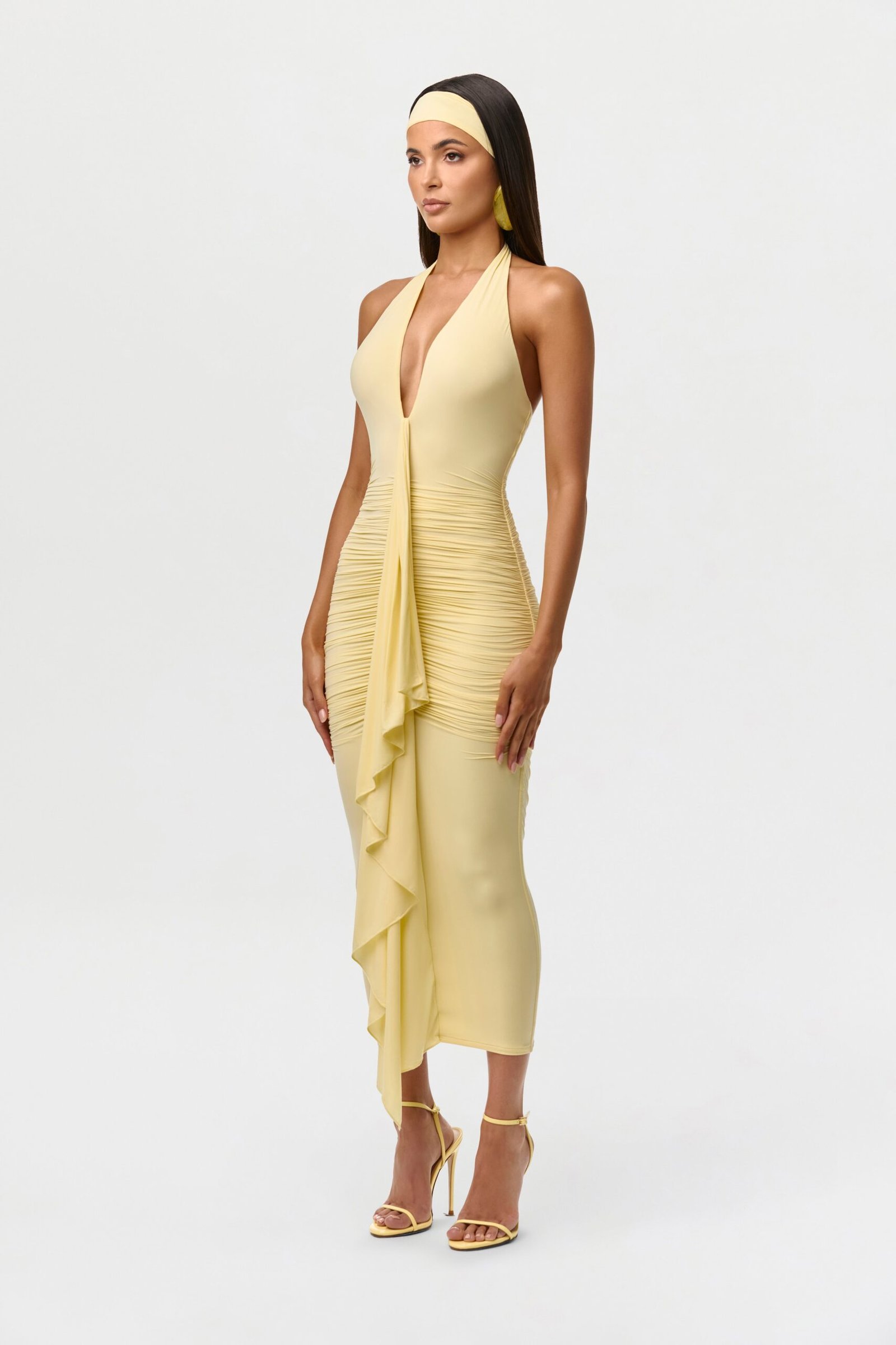 Naked Ruffle Halter Dress - Image 5