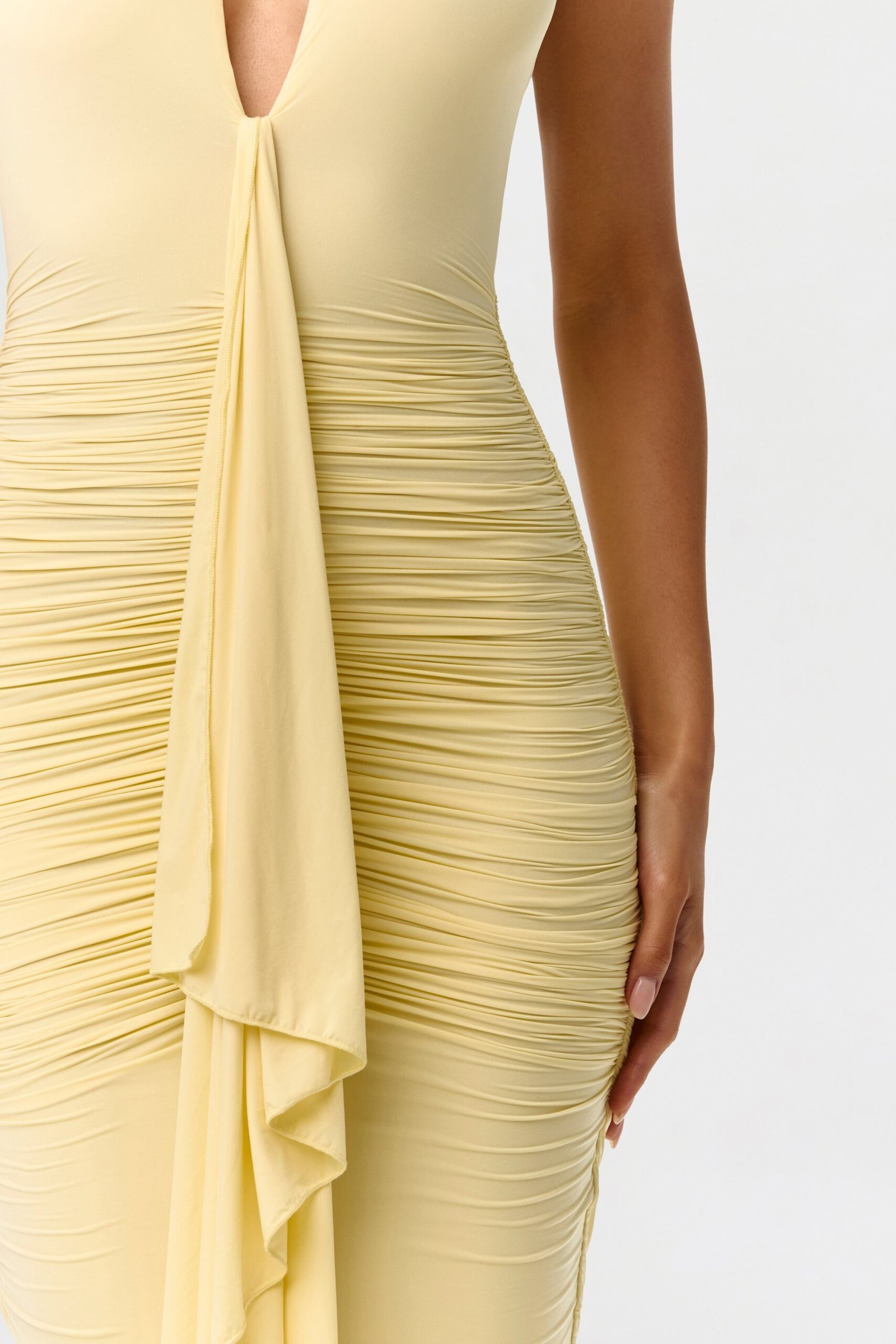 Naked Ruffle Halter Dress - Image 4