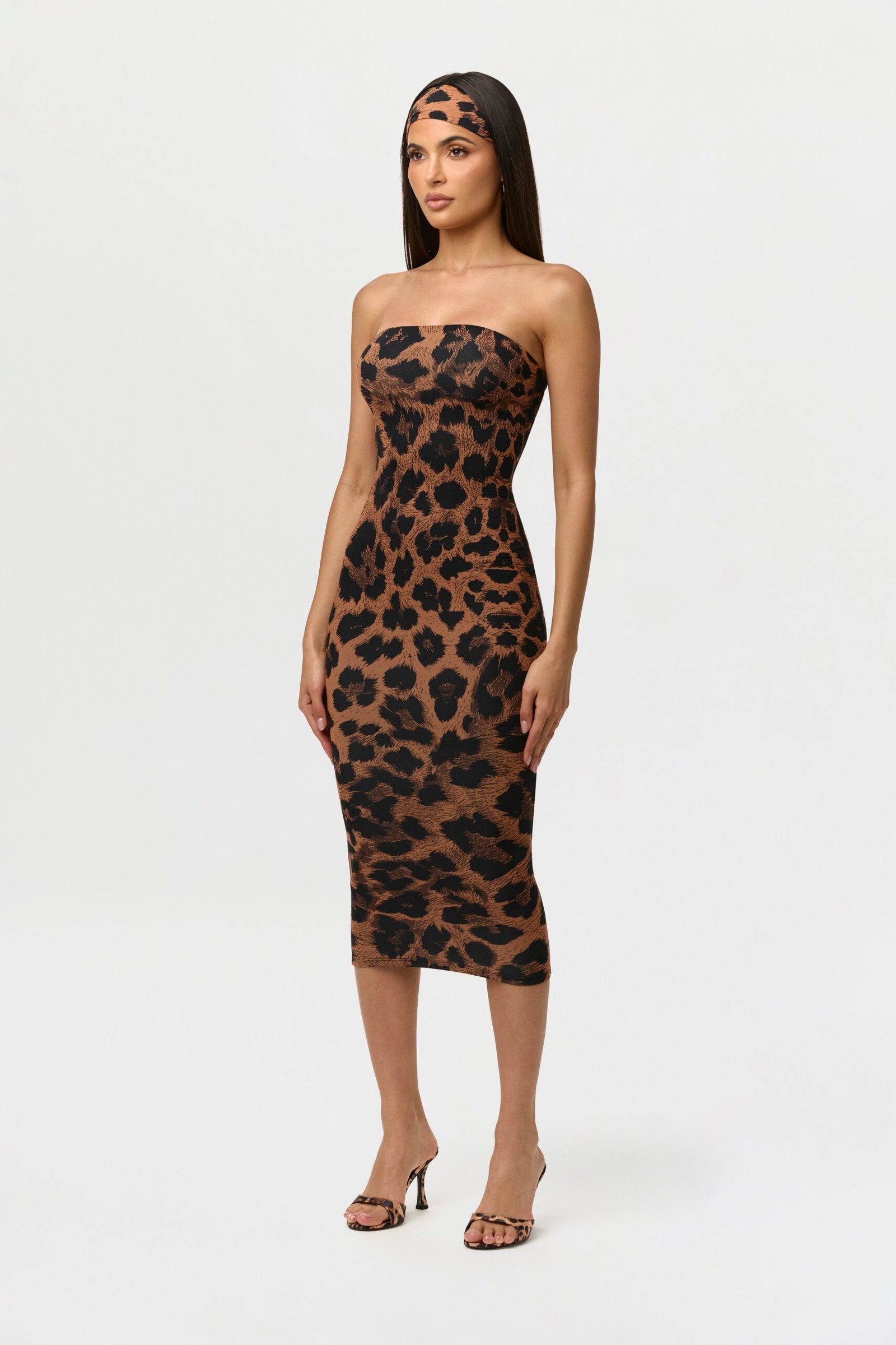 Naked Print Tube Midi Dress - Image 3