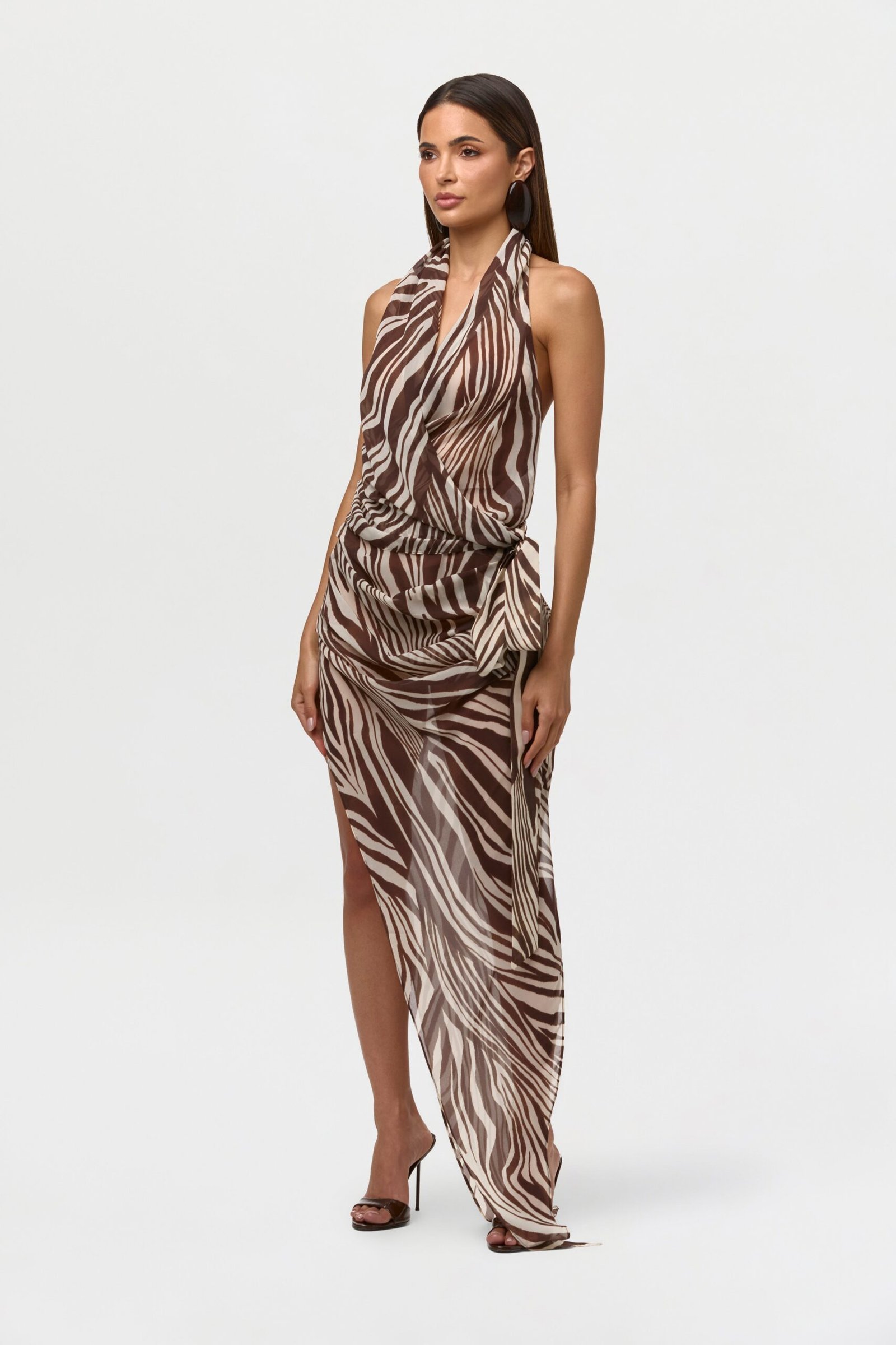 Chiffon Wrap Halter Top - Image 4