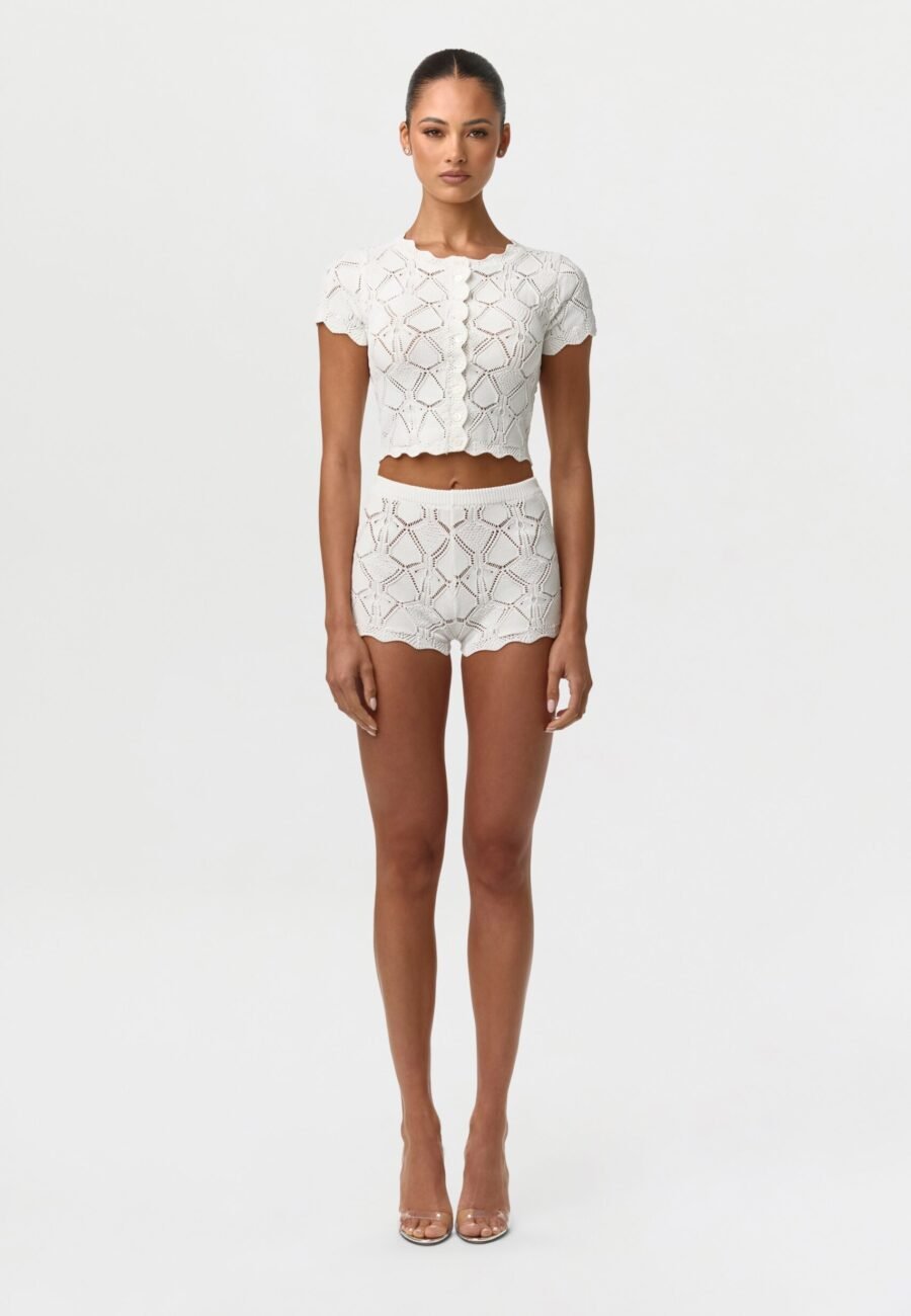 Knit Pointelle Shorts