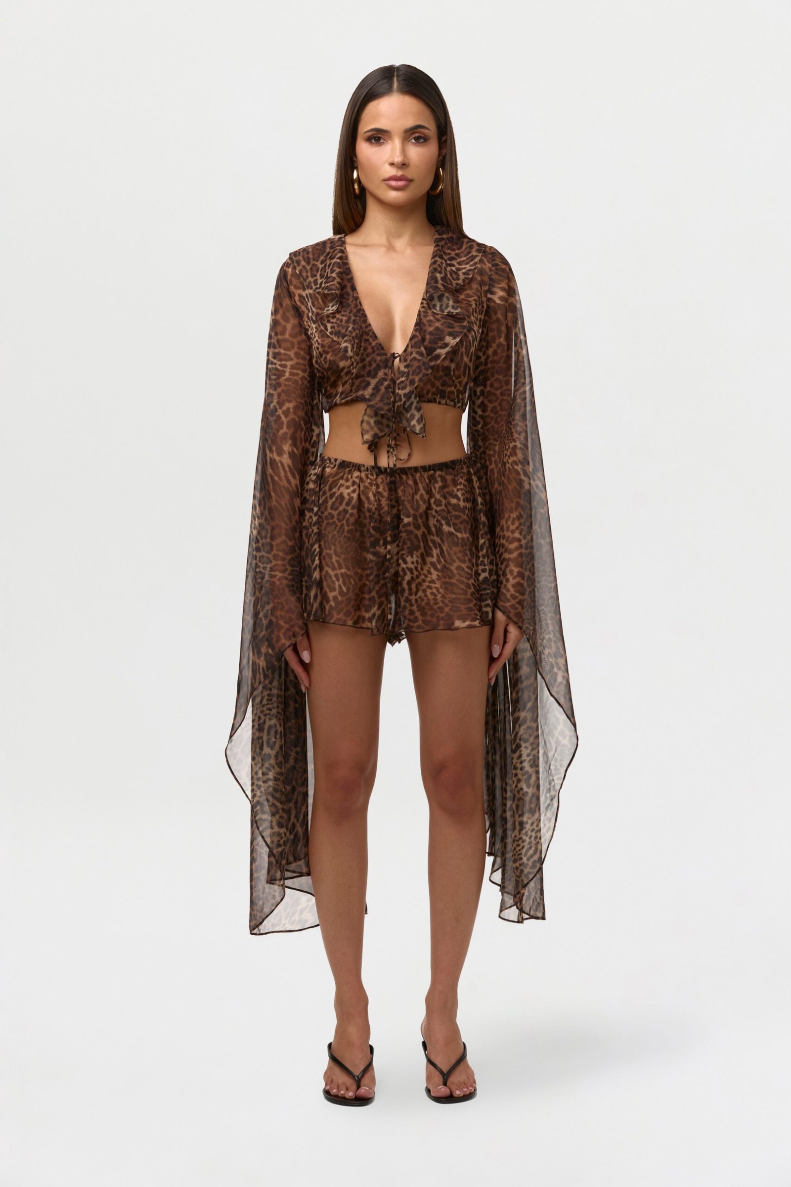 Chiffon Print Shorts - Image 4