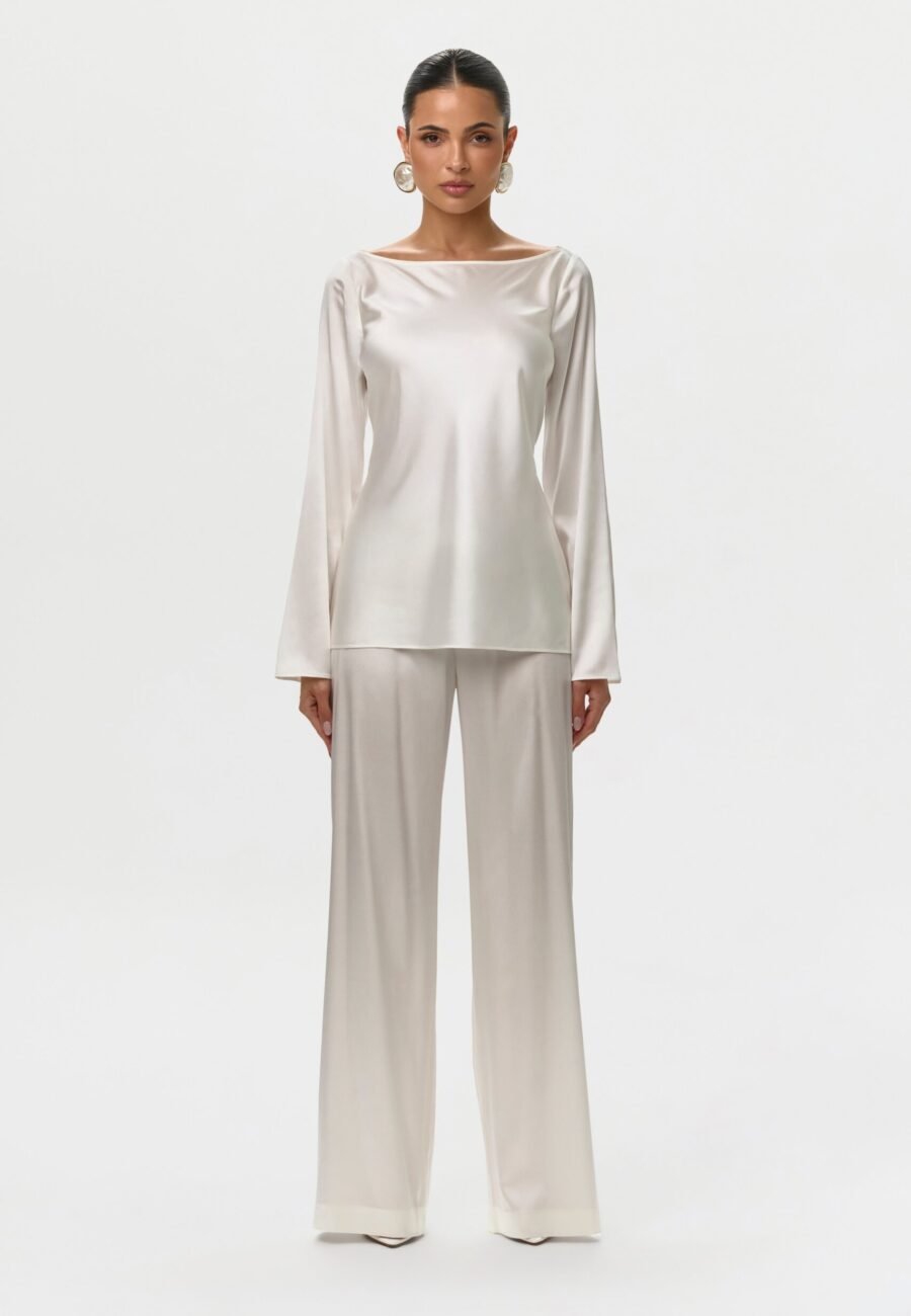 Silk Wide Leg Pants
