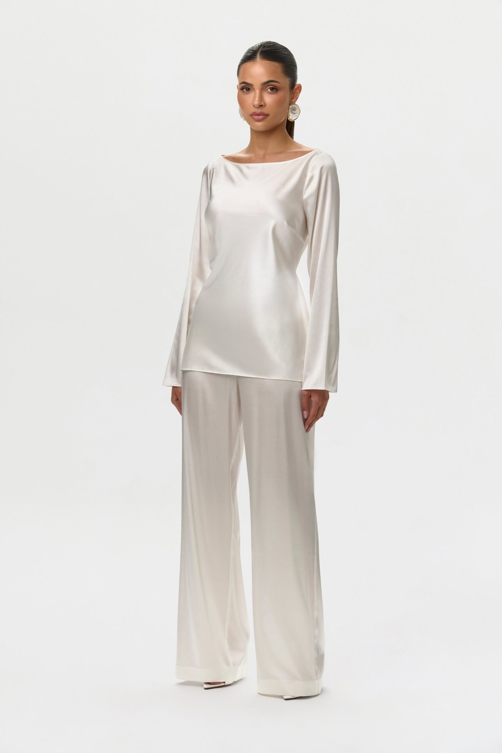 Silk Wide Leg Pants - Image 2
